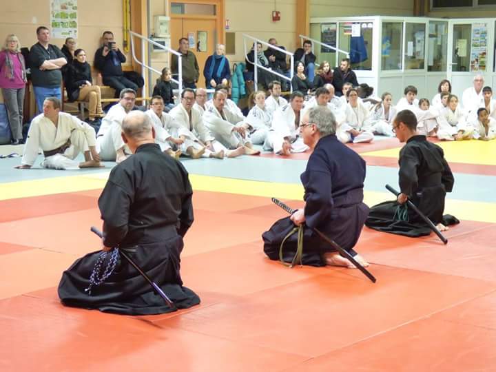 Demonstration aux voeux de la federation de judo